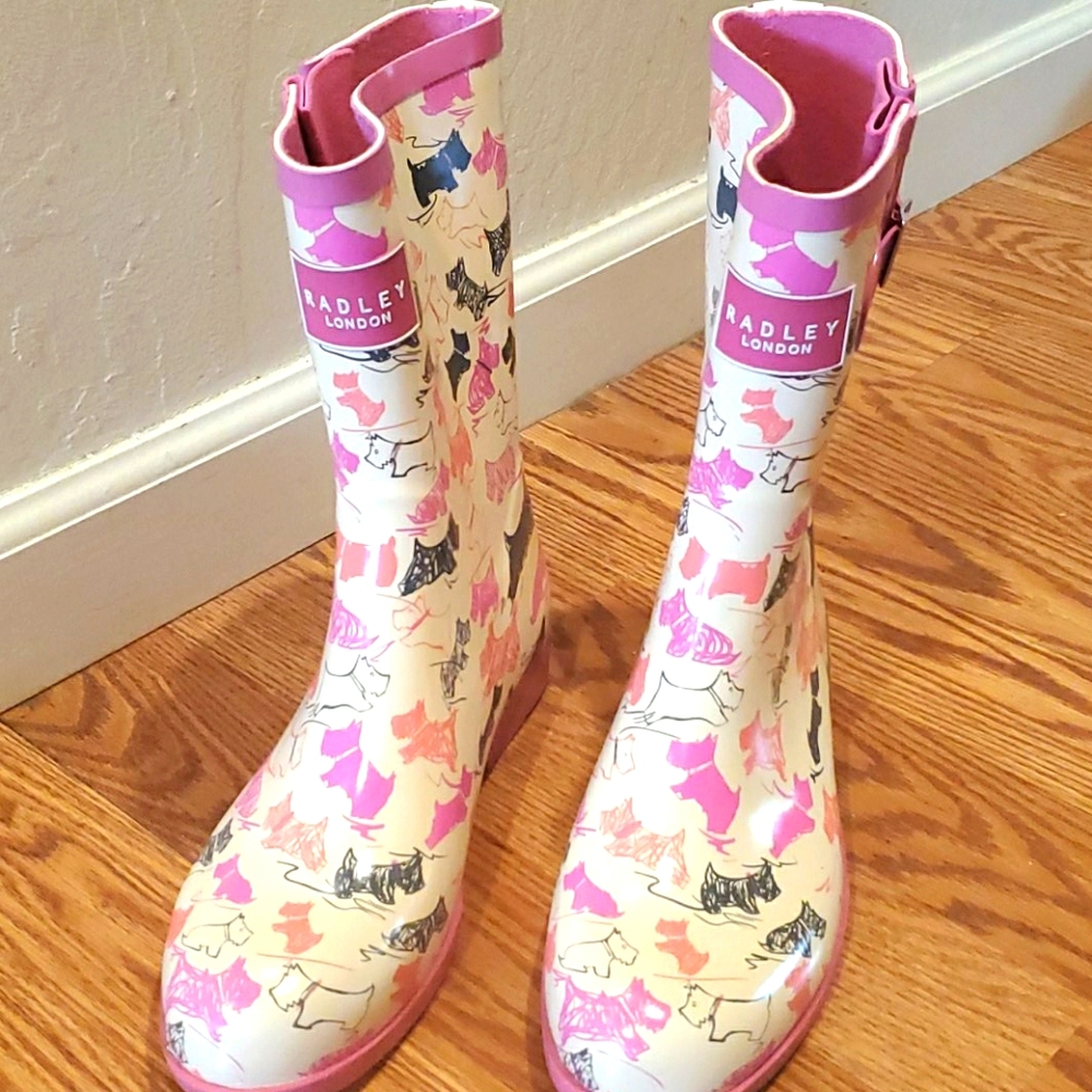 Radley short wellie boot-ivory